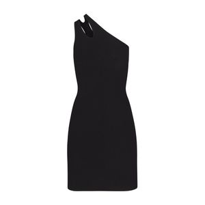 SKIMS Soft Lounge Ribbed Cut Out One Shoulder Bodycon BLACK Dress XL